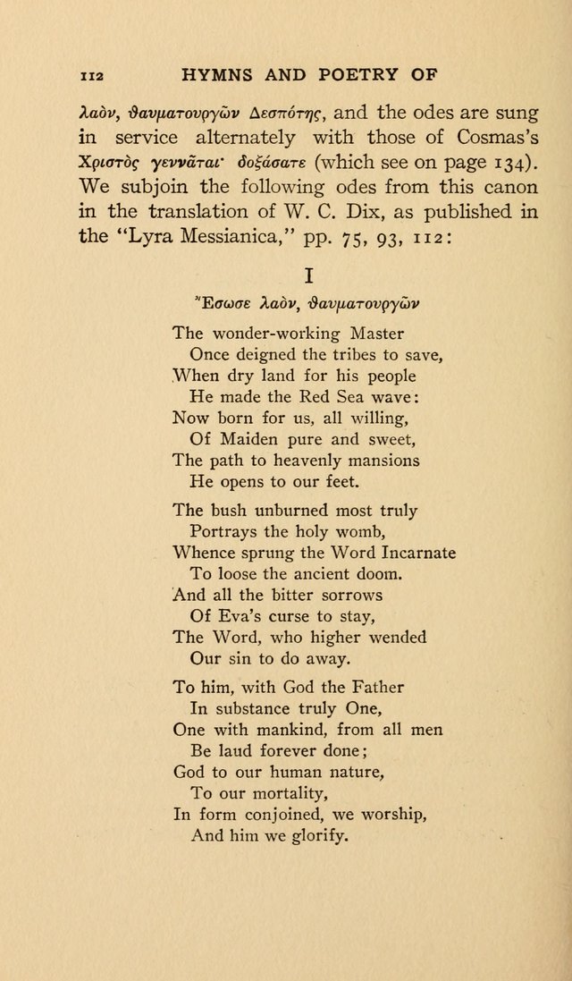 Hymns and Poetry of the Eastern Church page 107
