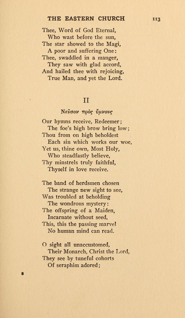 Hymns and Poetry of the Eastern Church page 108