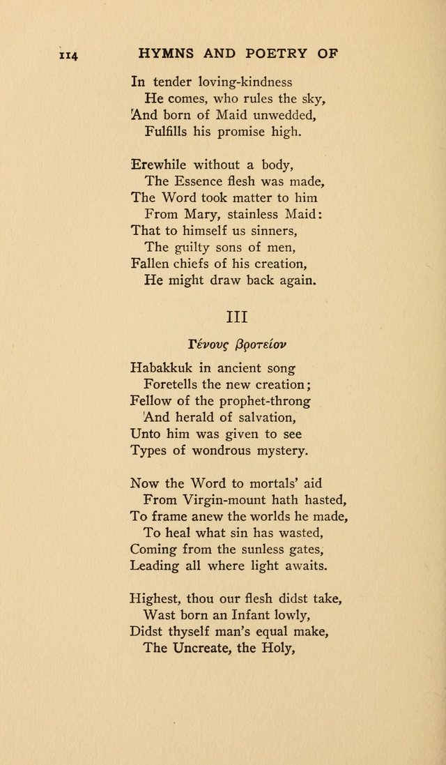 Hymns and Poetry of the Eastern Church page 109
