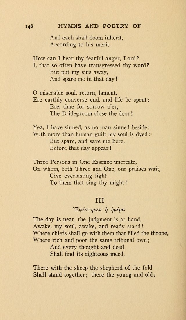 Hymns and Poetry of the Eastern Church page 143