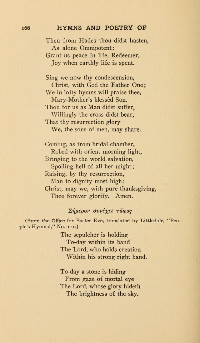 Hymns and Poetry of the Eastern Church page 161