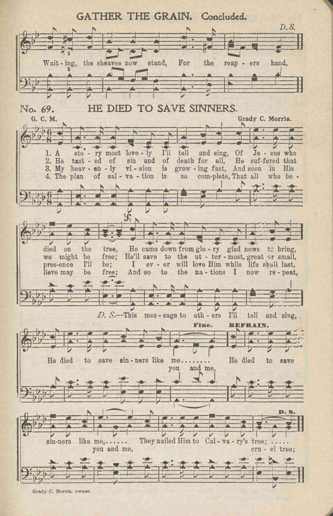 Heavenly Praises: for Sunday-schools, singing-schools, revivals, conventions and general use in Christian work and worship page 72