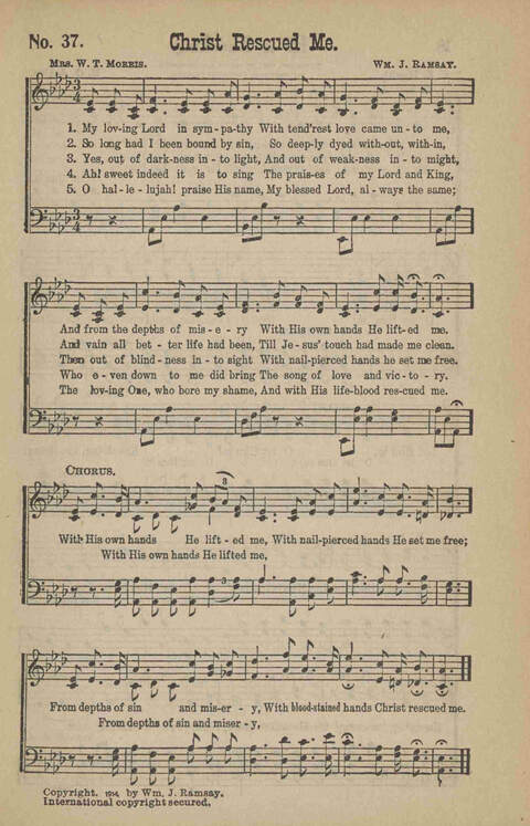 Hosannas: a Superior Collection of Gospel Songs for Evangelistic Meetings and General use page 39