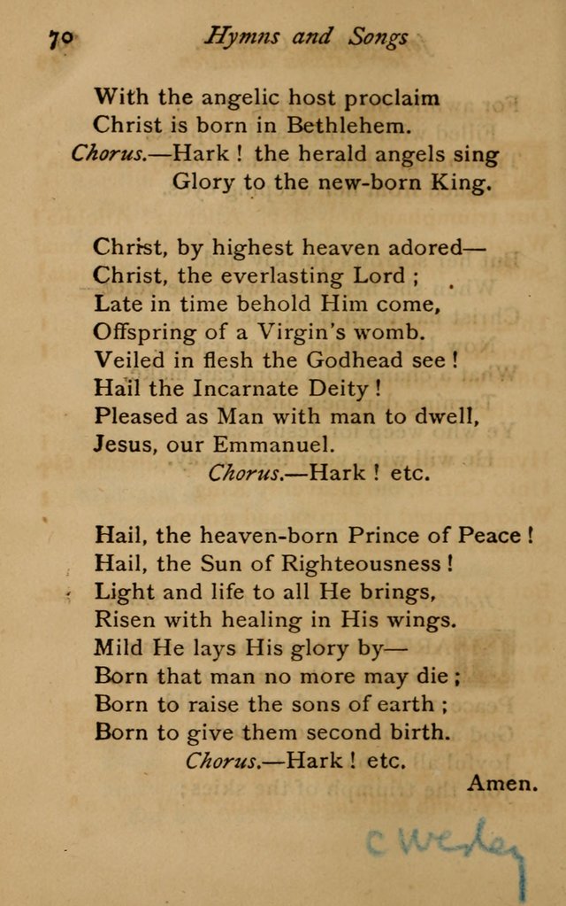 Hymns and Songs for Catholic Children page 70