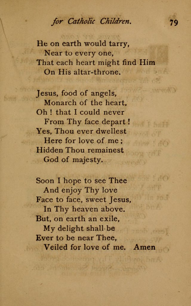 Hymns and Songs for Catholic Children page 79