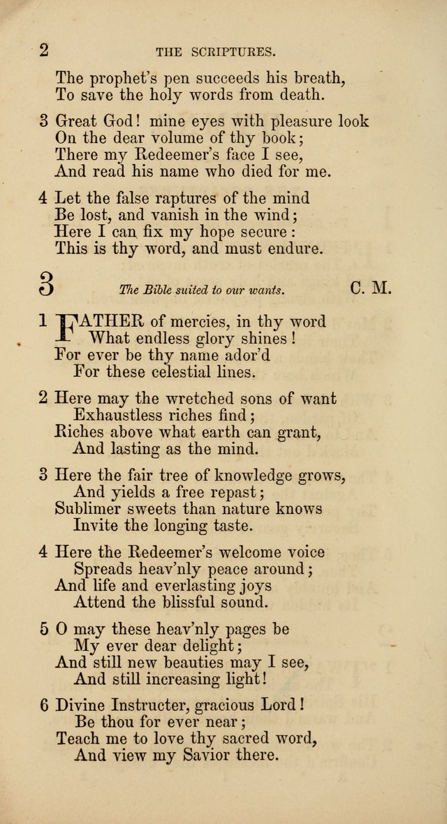 Hymns: selected and original, for public and  private worship (4th ed. 3rd rev. ed.) page 2