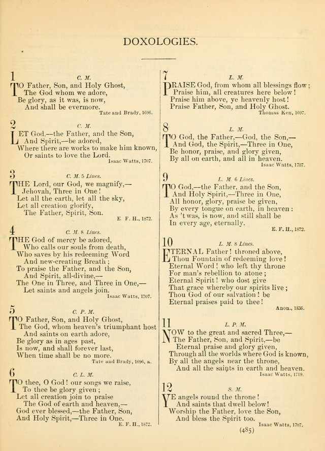 Hymns for the Sanctuary and Social Worship: with tunes page 489