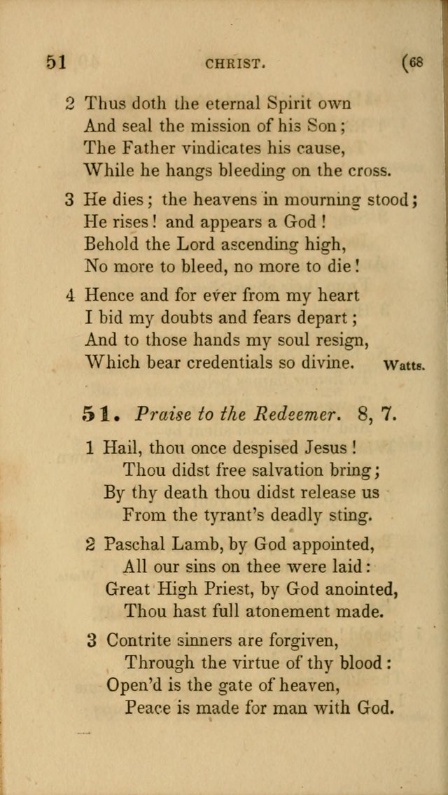 Hymns for Social Worship: selected from Watts, Doddridge, Newton, Cowper, Steele and others page 68