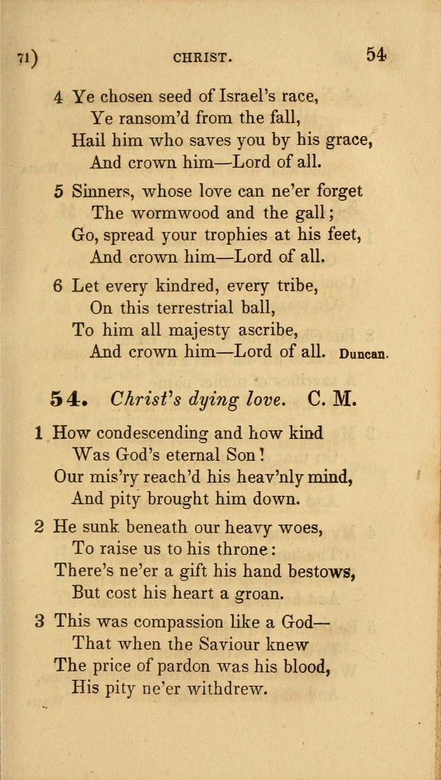 Hymns for Social Worship: selected from Watts, Doddridge, Newton, Cowper, Steele and others page 71