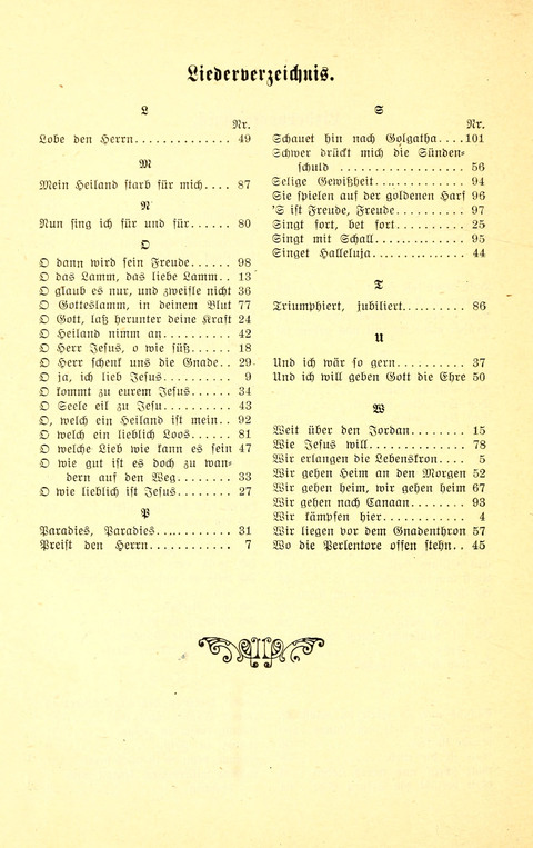 Heilstöne: eine Sammlung von alten und neuen Liedern mit Chorus, zum Gebrauch für Evangelisations-, Gebets- und Lagerversammlungen page ix