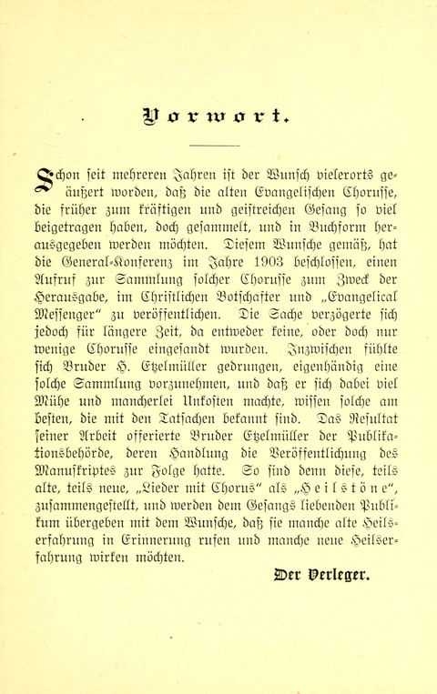 Heilstöne: eine Sammlung von alten und neuen Liedern mit Chorus, zum Gebrauch für Evangelisations-, Gebets- und Lagerversammlungen page x
