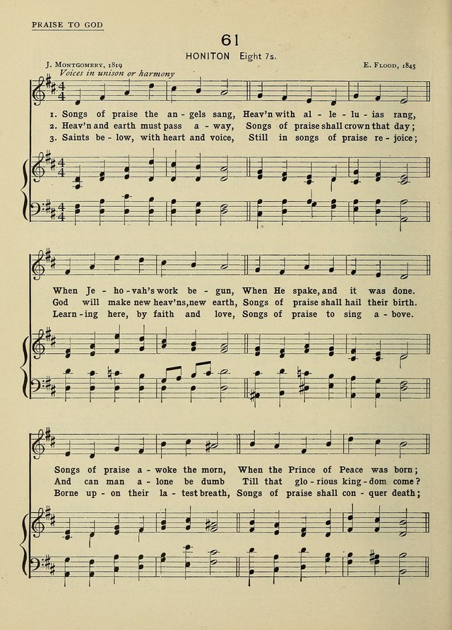Hymns and Tunes for Schools page 56
