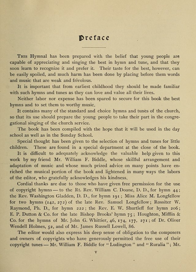 Hymns and Tunes for Schools page ix