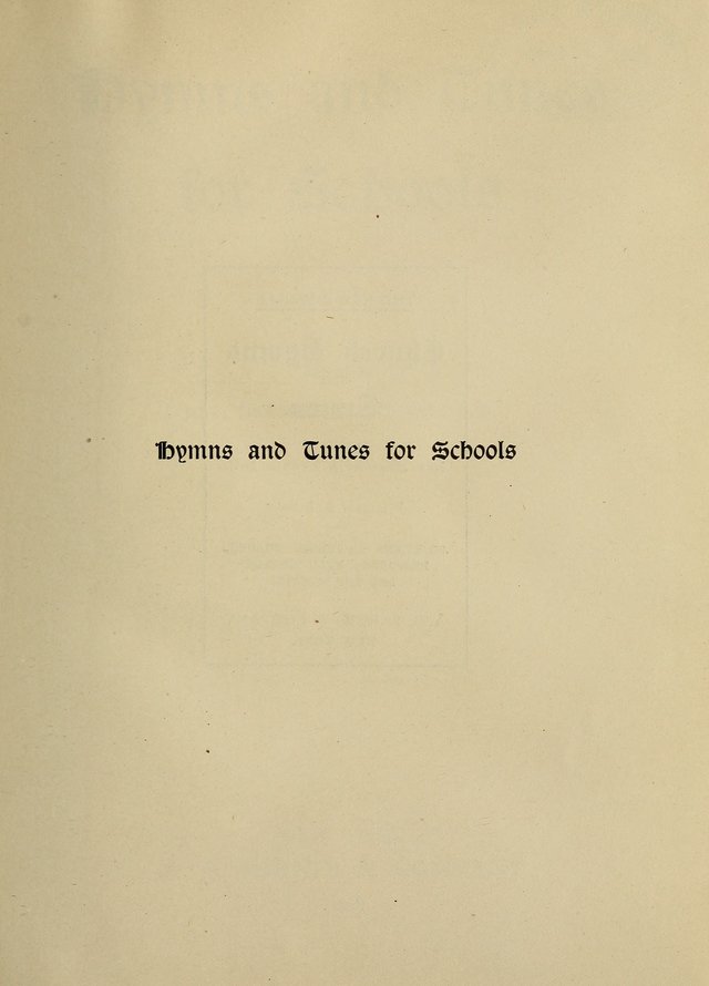 Hymns and Tunes for Schools page v