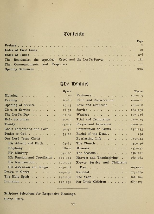 Hymns and Tunes for Schools page xi