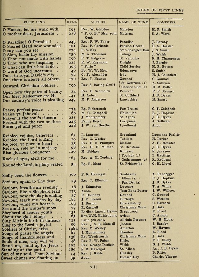 Hymns and Tunes for Schools page xvii