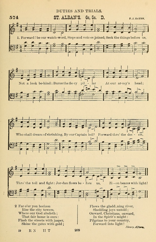 Hymn and Tune Book of the Methodist Episcopal Church, South (Round Note Ed.) page 289