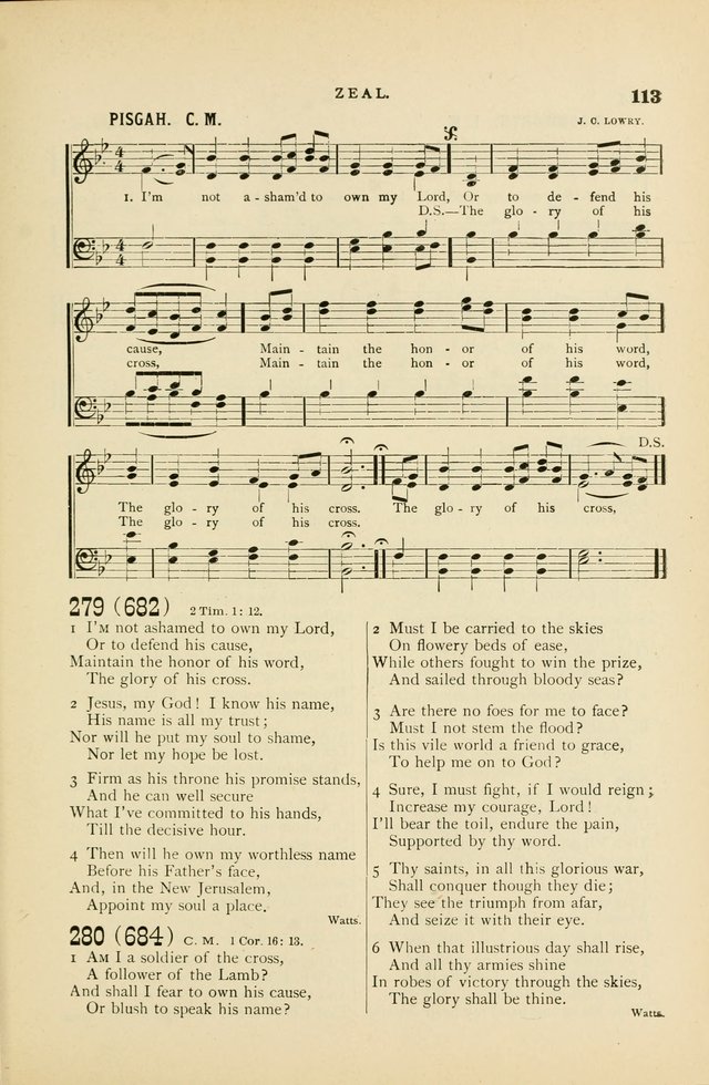 Hymn and Tune Book for Use in Old School or Primitive Baptist Churches page 113