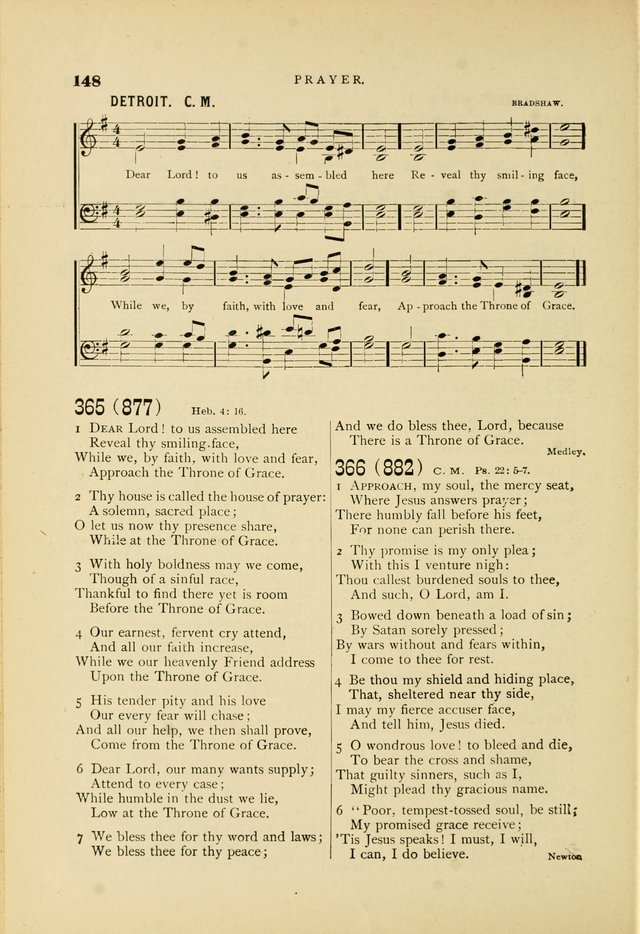 Hymn and Tune Book for Use in Old School or Primitive Baptist Churches page 148