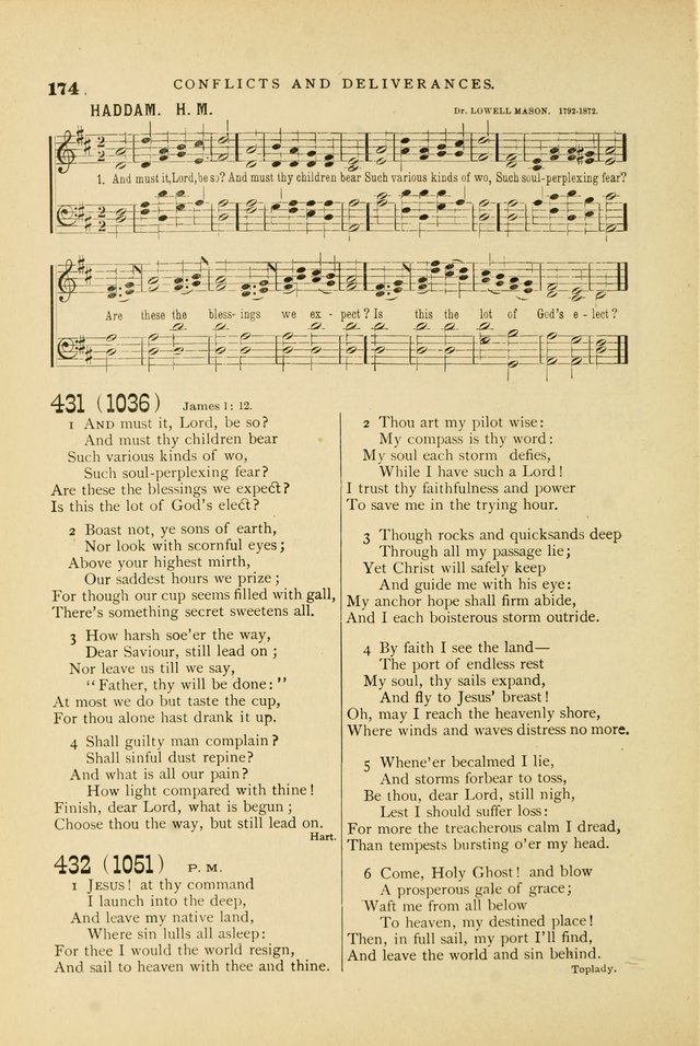 Hymn and Tune Book for Use in Old School or Primitive Baptist Churches page 174