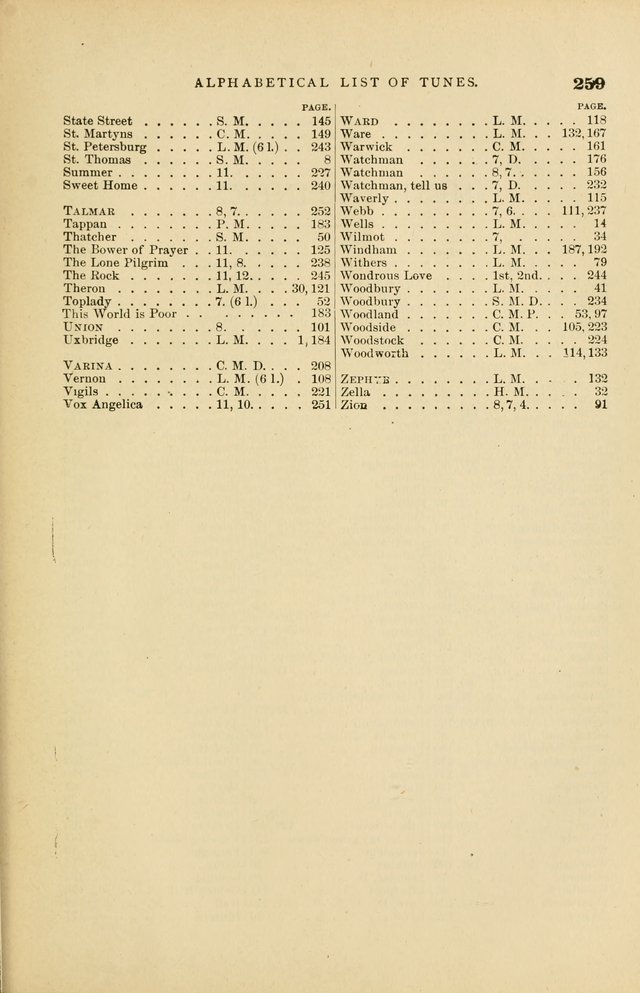 Hymn and Tune Book for Use in Old School or Primitive Baptist Churches page 259
