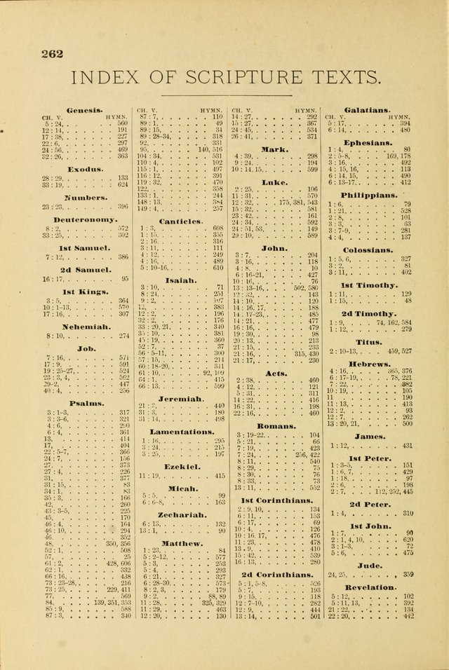 Hymn and Tune Book for Use in Old School or Primitive Baptist Churches page 262