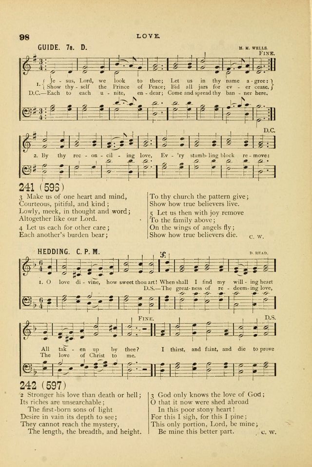 Hymn and Tune Book for Use in Old School or Primitive Baptist Churches page 98