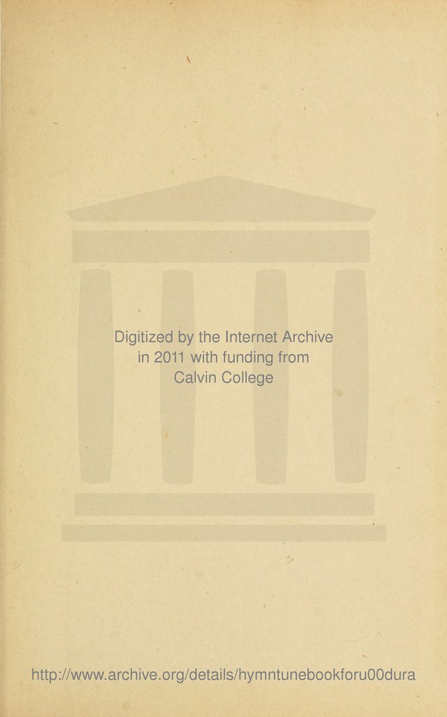 Hymn and Tune Book for Use in Old School or Primitive Baptist Churches page iii