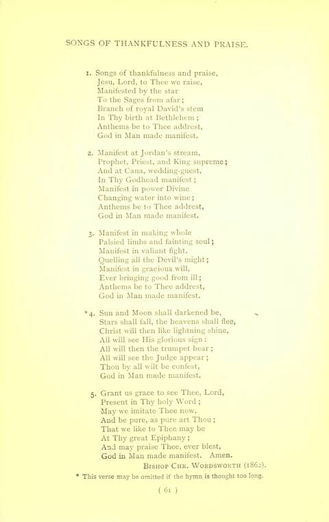 Hymn Tunes and Carols page 61