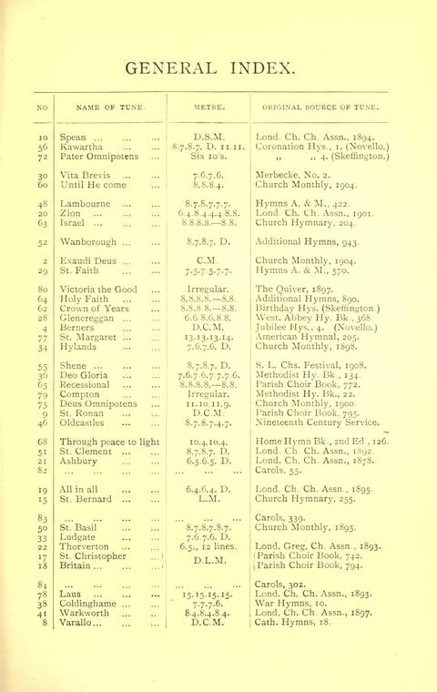 Hymn Tunes and Carols page viii