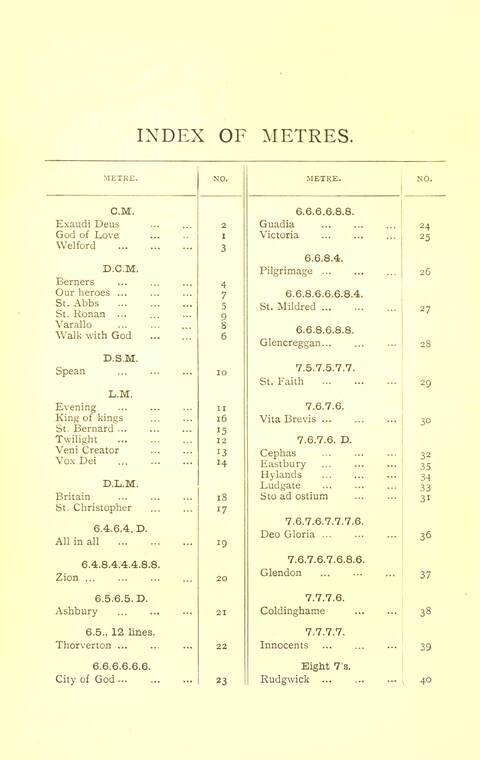 Hymn Tunes and Carols page xi