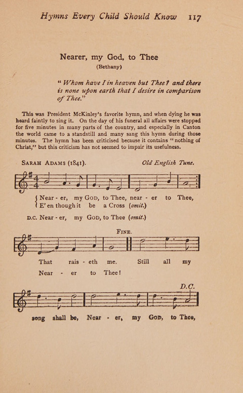 Hymns That Every Child Should Know: A selection of the best hymns of all nations for young people page 117