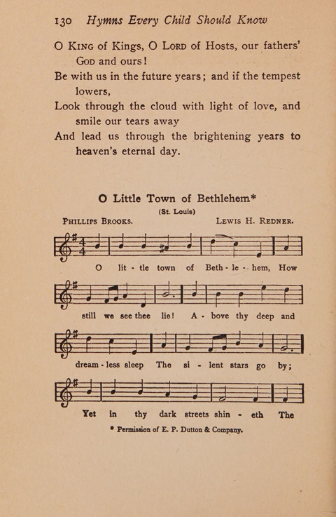 Hymns That Every Child Should Know: A selection of the best hymns of all nations for young people page 130