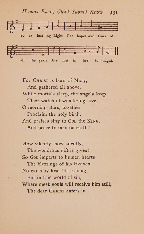 Hymns That Every Child Should Know: A selection of the best hymns of all nations for young people page 131