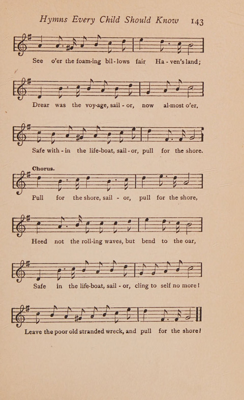 Hymns That Every Child Should Know: A selection of the best hymns of all nations for young people page 143