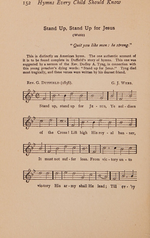 Hymns That Every Child Should Know: A selection of the best hymns of all nations for young people page 152