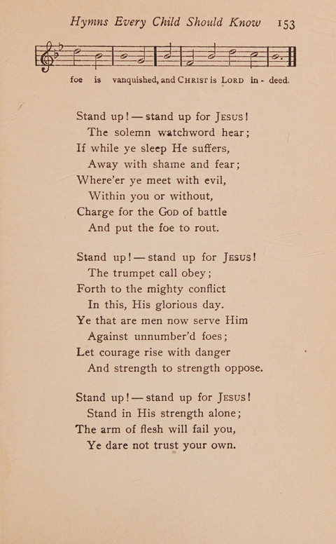 Hymns That Every Child Should Know: A selection of the best hymns of all nations for young people page 153