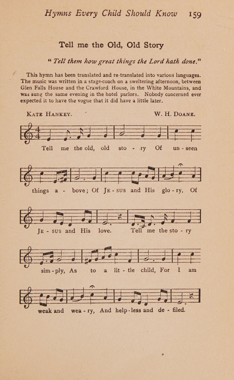 Hymns That Every Child Should Know: A selection of the best hymns of all nations for young people page 159