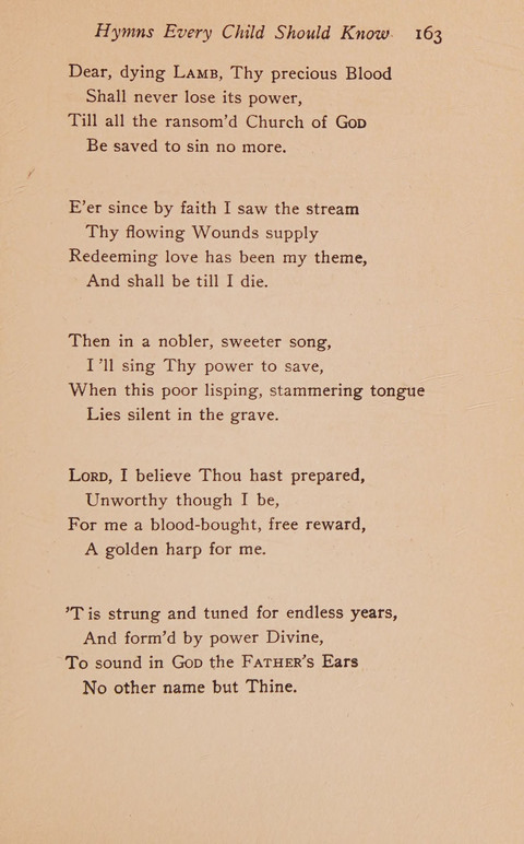 Hymns That Every Child Should Know: A selection of the best hymns of all nations for young people page 163