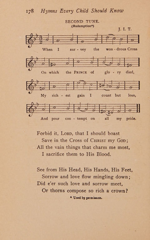 Hymns That Every Child Should Know: A selection of the best hymns of all nations for young people page 178