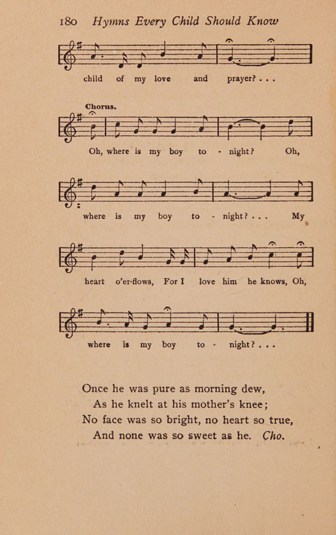 Hymns That Every Child Should Know: A selection of the best hymns of all nations for young people page 180