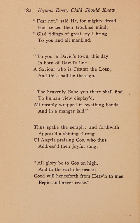 Hymns That Every Child Should Know: A selection of the best hymns of all nations for young people page 182