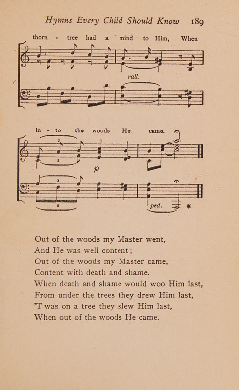 Hymns That Every Child Should Know: A selection of the best hymns of all nations for young people page 189