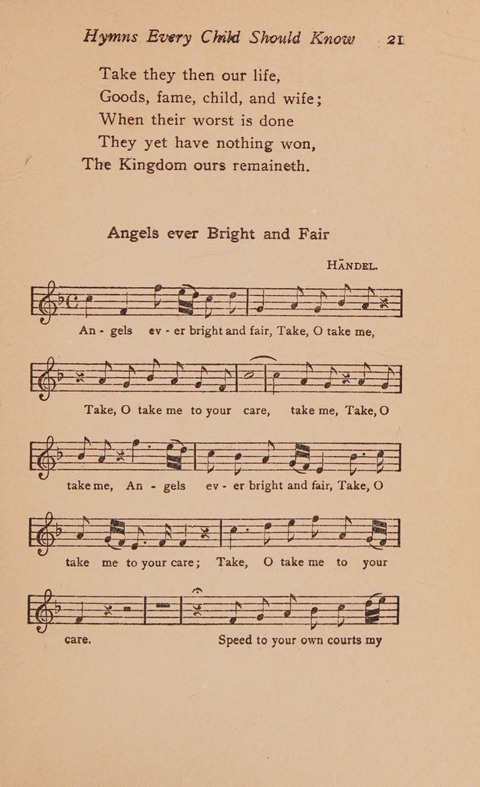 Hymns That Every Child Should Know: A selection of the best hymns of all nations for young people page 21