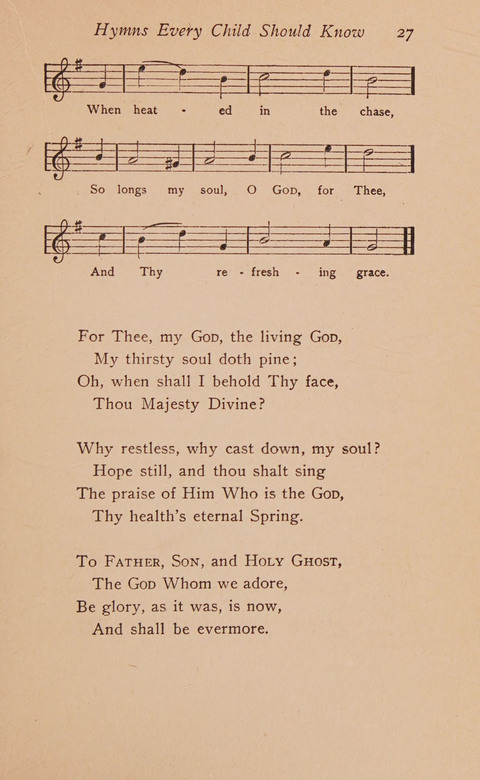 Hymns That Every Child Should Know: A selection of the best hymns of all nations for young people page 27