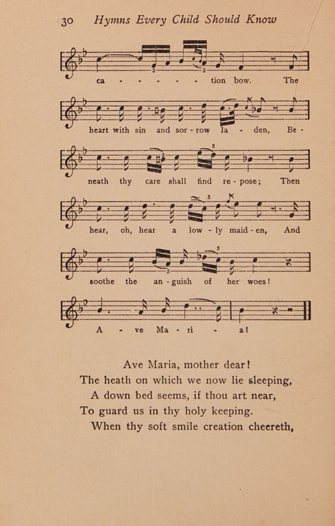 Hymns That Every Child Should Know: A selection of the best hymns of all nations for young people page 30