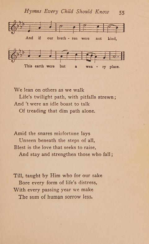 Hymns That Every Child Should Know: A selection of the best hymns of all nations for young people page 55