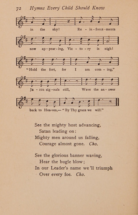 Hymns That Every Child Should Know: A selection of the best hymns of all nations for young people page 72