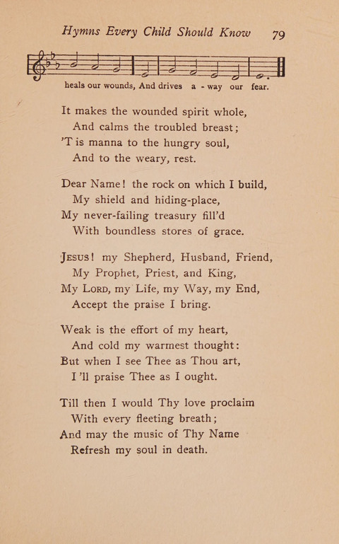 Hymns That Every Child Should Know: A selection of the best hymns of all nations for young people page 79