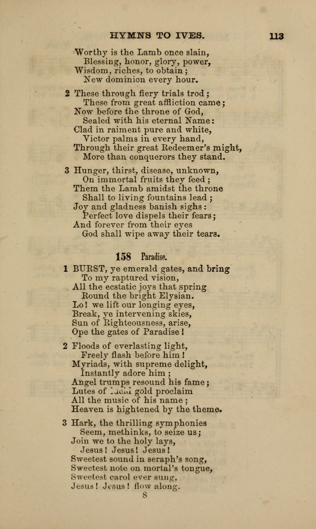 Hymns and Tunes for Prayer and Social Meetings page 113